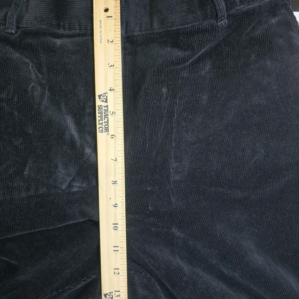 LL Bean Corduroy Pants Womens 16P Black Slash Pockets Cowgirl Casual Classic Fit - Picture 7 of 9